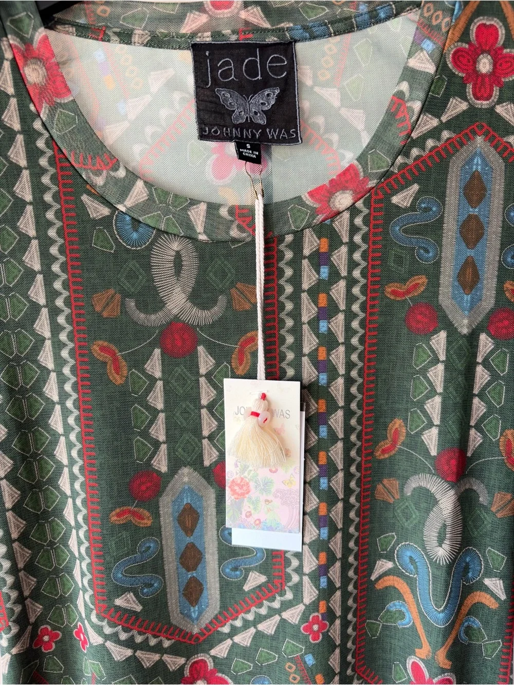 NWT Johnny Was Nanette
Floral Mesh Top | Boho Paisley
Print Short Sleeve Tee - Picture 4 of 7